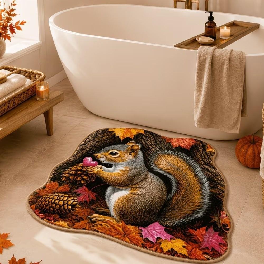 Skin-Friendly Halloween Floor Mat Faux Cashmere Entryway Rug Creative Dirt Trapping Mat Indoor
