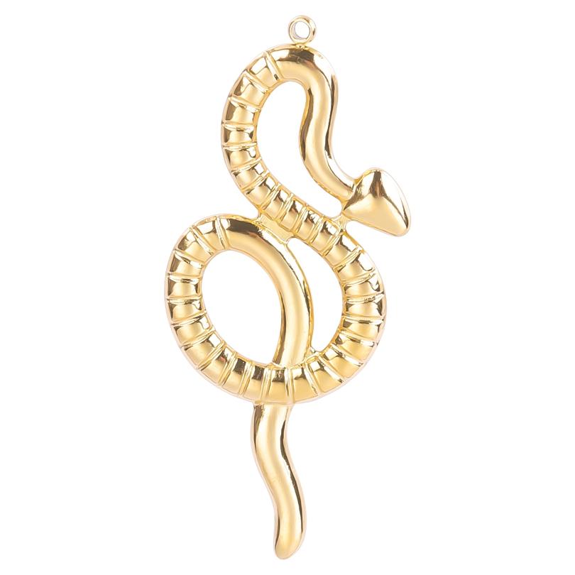Different Style 3pcs Serpent Charm Stainless Steel Pendant Snake Pendant Charms For Jewelry Making Supplies Animal Punk Material