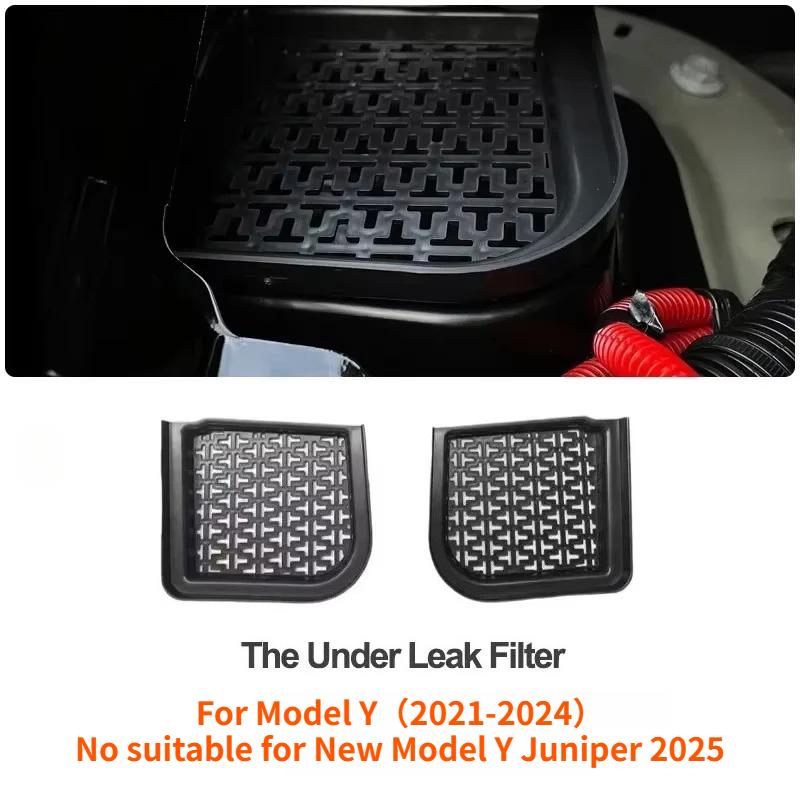 For Tesla Model Y Debris Filter Front Trunk Water Guide Channel Protective Net Cover Debris Leak Filter Groove Anti Clogging