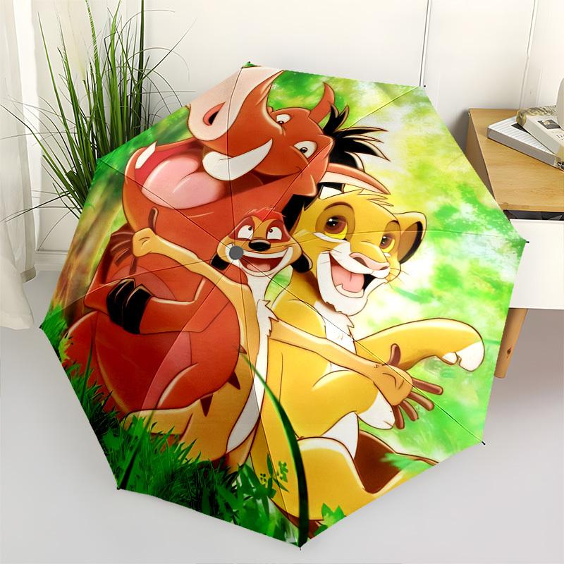 

Lion King Themed Automatic Opening and Closing Umbrella, Brightly Colored 8-rib Portable Umbrella, Suitable for Men and Women, A Perfect Gift for Chri