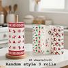 3/1RollsChristmas Kitchen Paper Rolls, Dual-Use Wet & Dry Washable Rags  - for Home, Dishwashing, Wiping - Christmas Theme Rolls