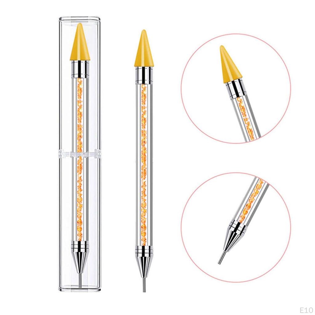 Rhinestone Dotting Pen for Nail Art DIY Decoration Picker Wax White