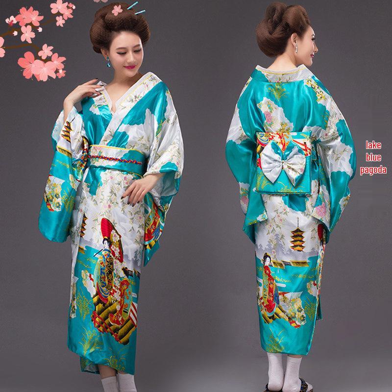 Japanischer Kimono in Übergröße: Traditionelles Damen-Performance-Kostüm & Kulinarische Uniform