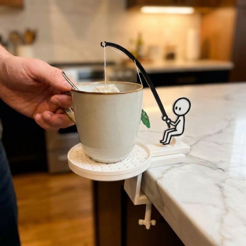Tragbarer Teebeutel-Fixierclip Hitzebeständiger Teebeutel-Infuser-Hänger Küchengebrauch