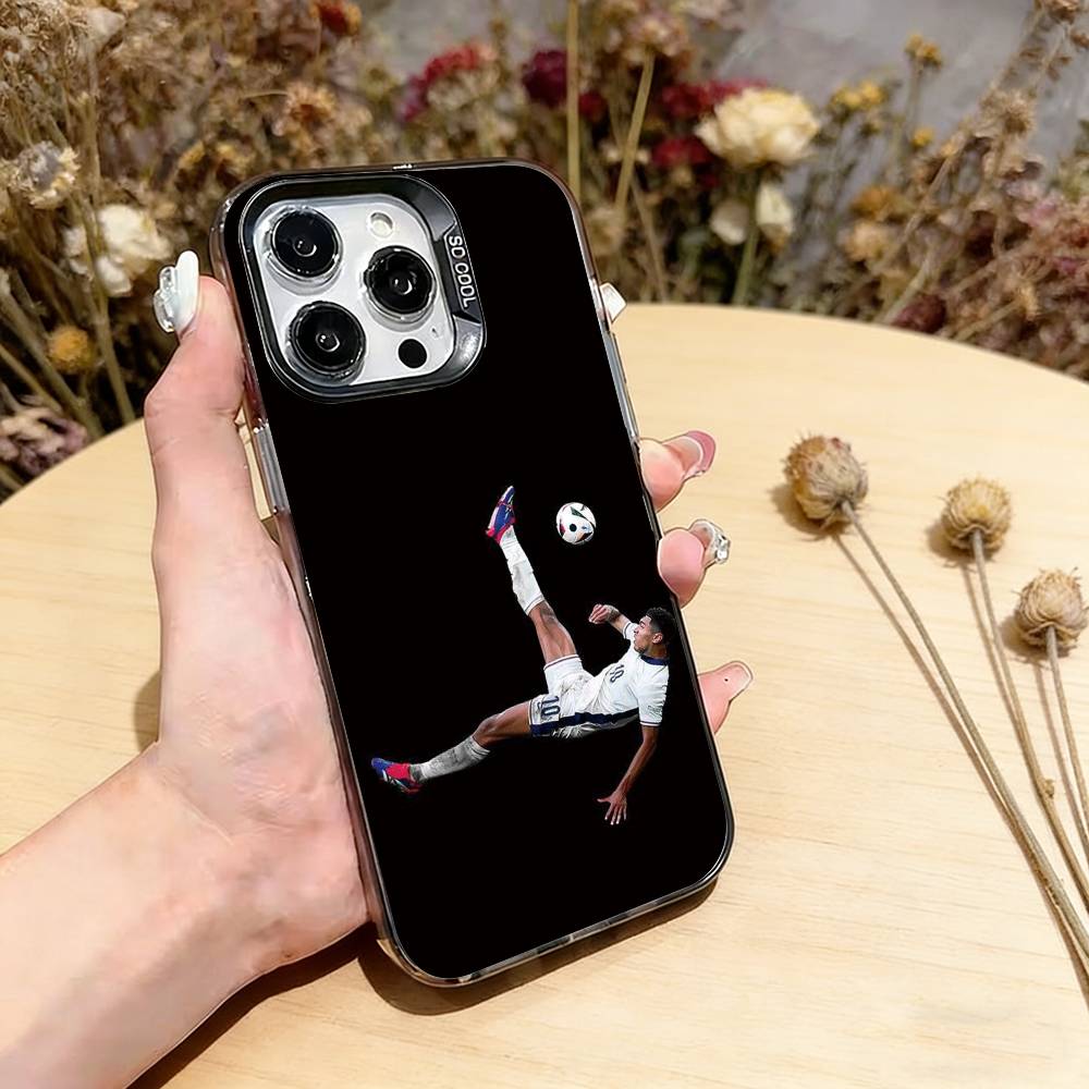 Fußball J-Jude B-Bellinghams Handyhülle Für iPhone 17,16,15,14,13,12,11 Plus,Pro Max,XS,Farbige Silberbeschichtete Innenseite