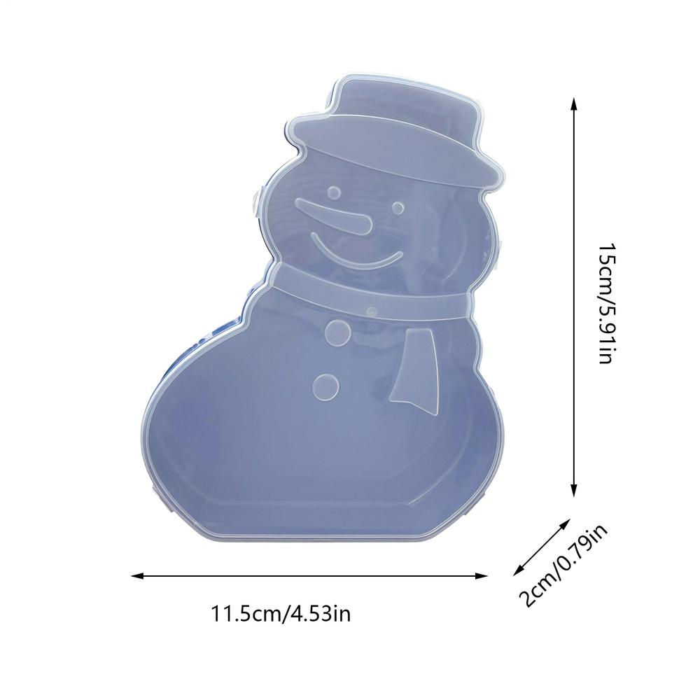 Christmas Serving Tray Christmas Cookie Box With Lid, Cute Holiday Gingerbread Man Snowflake Tree Storage Container For Snacks
