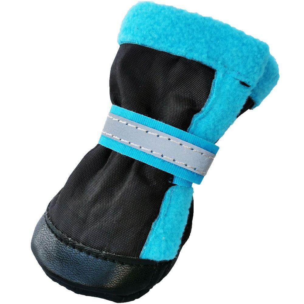 4pcs/set Reflective Dog Shoes Wear-resistant Lightweight Pet Foot Covers Anti Slip Adjustable Pet Paw Protector Floor