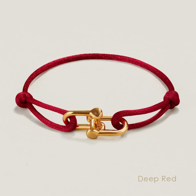 MOONLIGHT Classic Adjustable U-Shape Charm Bracelets for Women High Quality Silk Rope Bracelet Female Jewelry Gifts