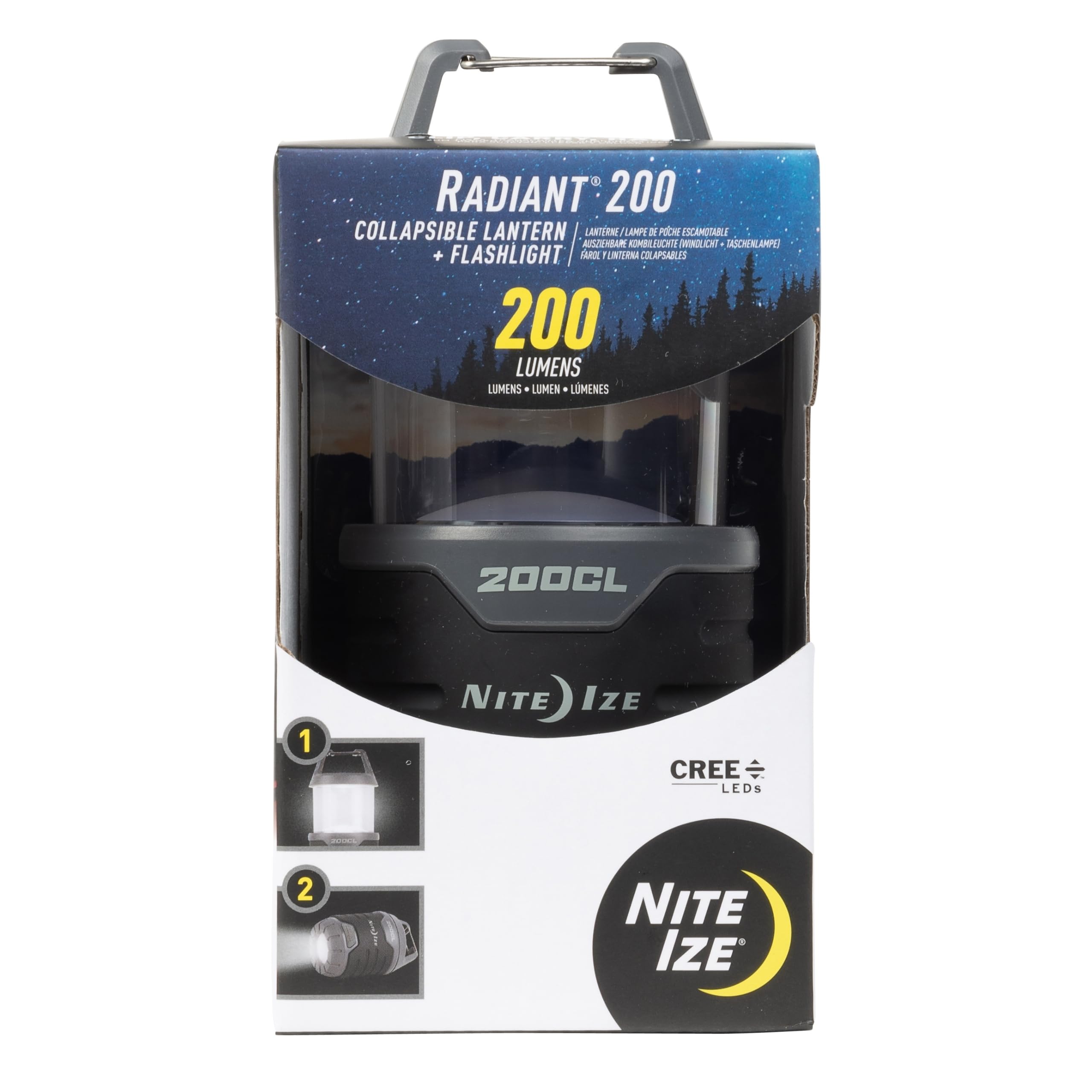 

NITEIZE Radiant 200 Lumen Lantern + Flashlight, White, R200CL-09-R8 (Official Japanese Product)