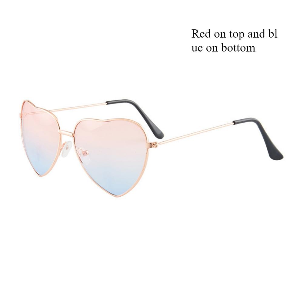 New Retro Metal Love Sunglasses, Peach Heart Ocean Piece Sunglasses Women's Heart-shaped Fashion Sunglasses
