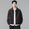 American Style Vintage Washed Collar Cargo Jacket Men Loose Casual Short Jacket Man Plus Size Koran Fashion Spring Autumn Coat