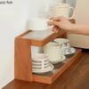 Multi Layer Storage Rack Wooden Acrylic Storage Tray Cup Storage Shelf Display Rack Decorative Rack Kitchen Storages Container