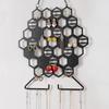 Hanging Jewelry Wall Holder Honeycombs Shape Display Storage Wall Mounted Jewelry Rack Black