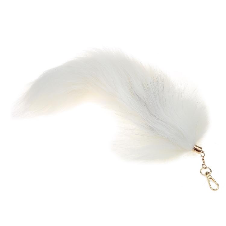 Llavero Colgante Cola de Zorro de Peluche Llavero de Cola de Animal Encanto Cadenas para Llaves de Coche Decoración de Bolso