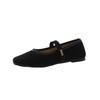 French Retro Silver Square Head with Mary Jane Women's Shoes, New Spring and Autumn Soft Soles, Gentle Grandma Single Shoes