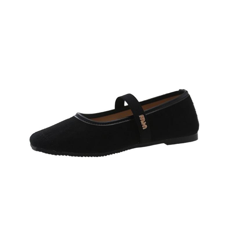 French Retro Silver Square Head with Mary Jane Women's Shoes, New Spring and Autumn Soft Soles, Gentle Grandma Single Shoes