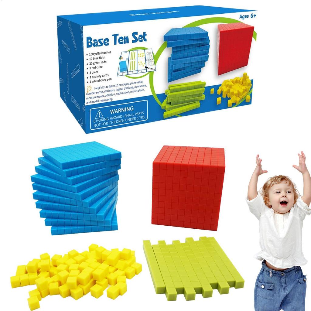Manipulatives Blocks Math Toys Base Ten Blocks Game Educational Toys Counting Blocks Preschool Learning For Kindergarten 1st 2nd