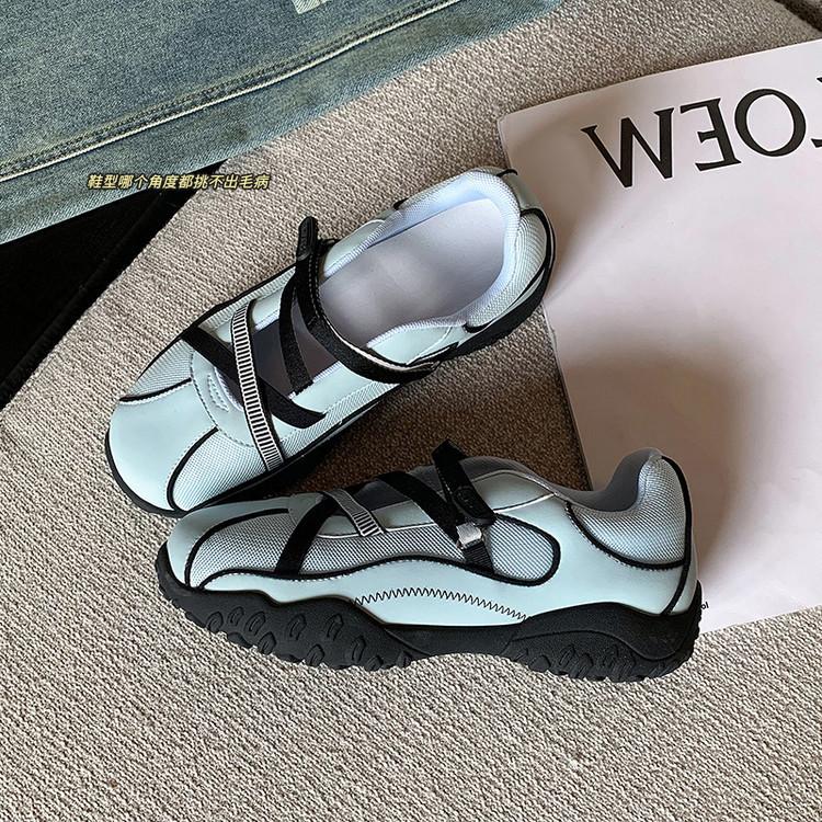 

Mary Jane Dexun shoes mesh shoes 2025 summer new ballet shoes one word with college style casual shoes 39 синий