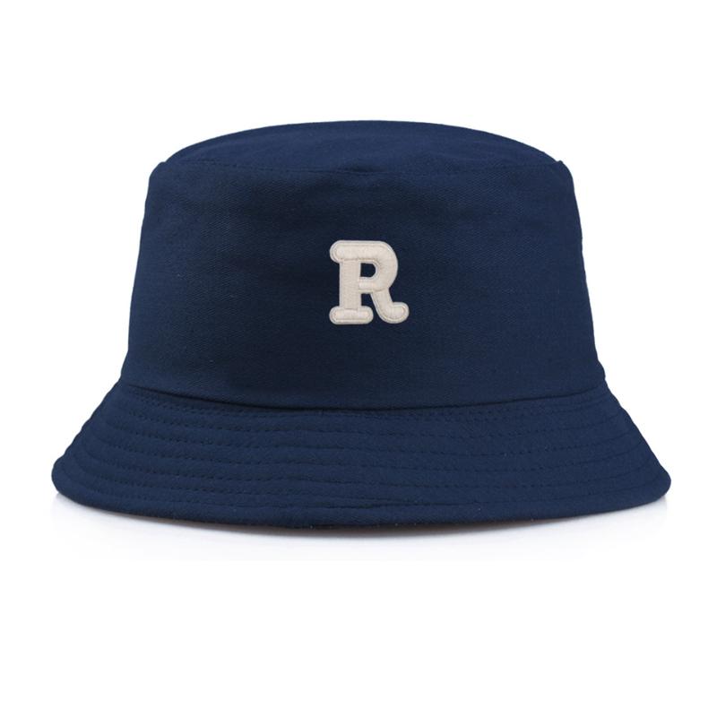 

Панамы с буквой R Женские Мужские Хлопковые Летние Дорожные Солнцезащитные Кепки Рыбака тёмно-синий