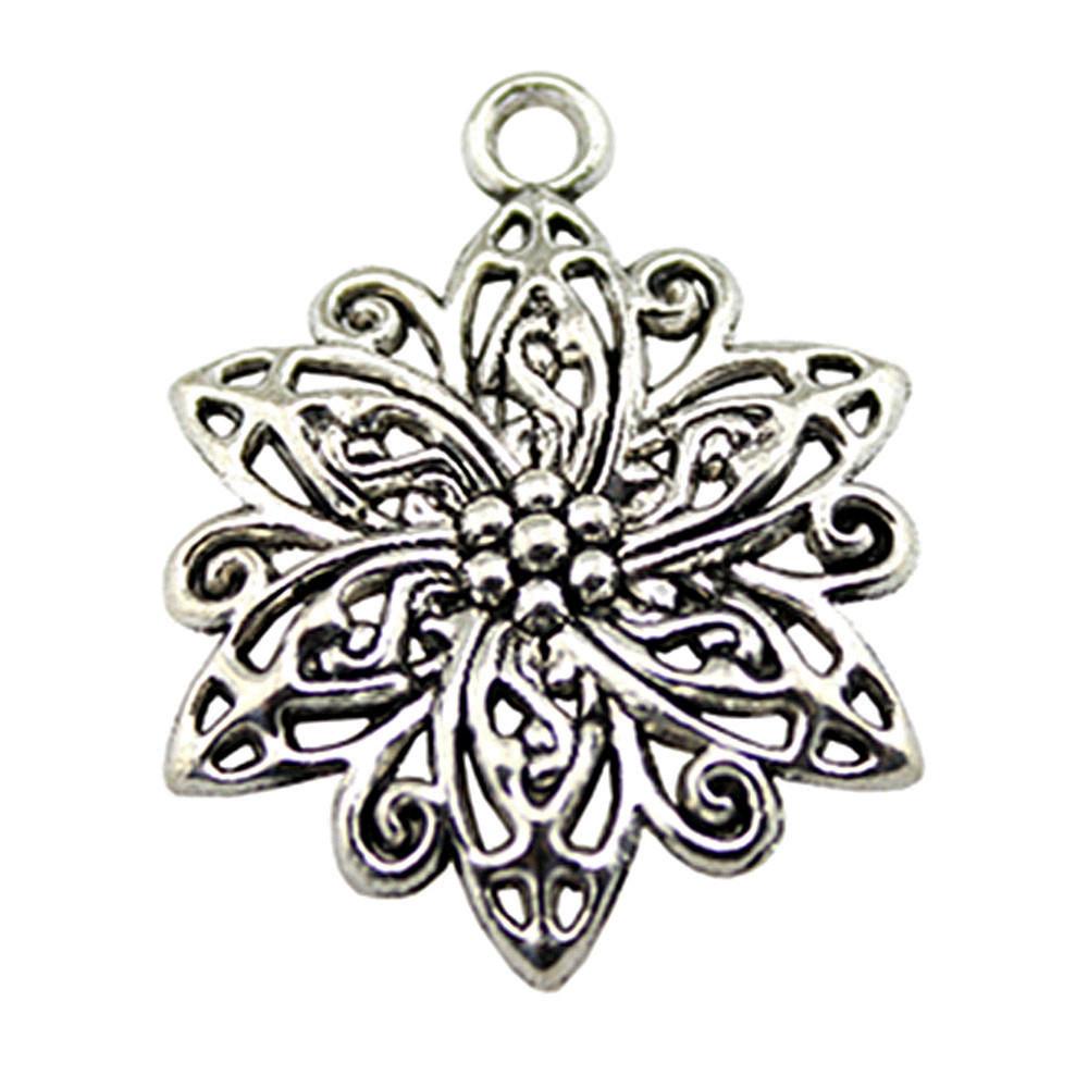Flowers Of Life Charms Vintage Alloy Pendants For Nature Inspired Jewelry Making