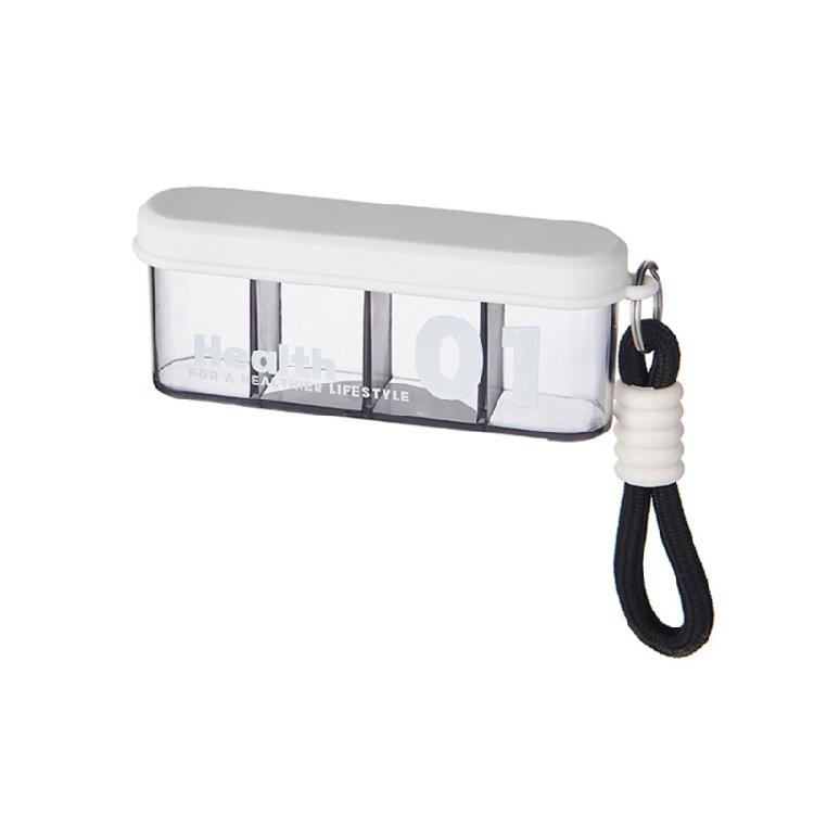 Small Keychain Pills Holder Medicine Container with Keyting Making It a Travel Pills Box Case for Outdoor Camping Travel