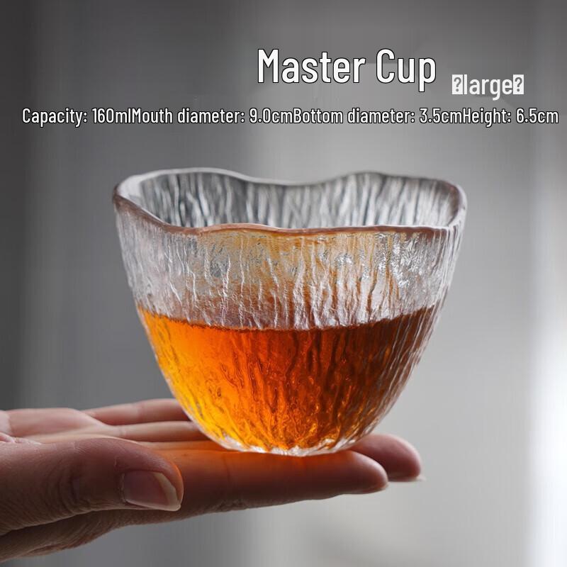 Shangqi Raindrop Hammered Glass Master Tea Cups, Set of 3