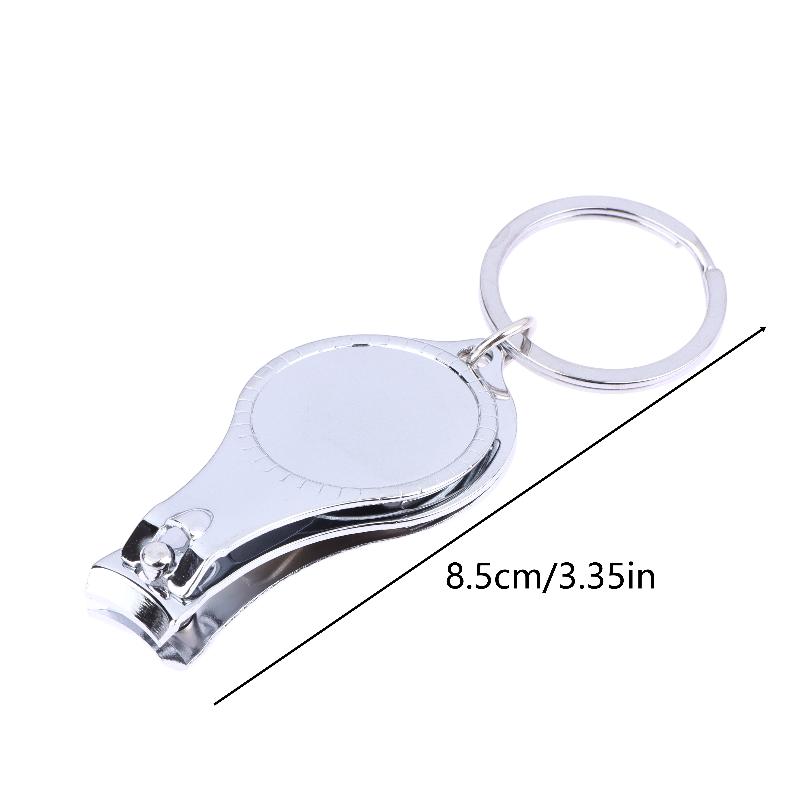 5Pcs Multifunctional Nail Clippers Set With Bottle Opener Keyring Metal Cutter Kit For Outdoor Manicure Travel Use