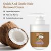 Yousheng 1/2 Stück 100ML Kokosöl Gesichtshaarentfernung Creme Pflanzenextrakt Schmerzfrei Feuchtigkeitsspendend Ganzkörper Arm Bein Achseln Haarentferner Depilatory