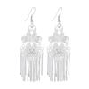 Miao Yin earrings retro exotic niche design long fringed earrings medium earrings women