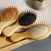 Mini Hair Comb Eco-Friendly Wooden Portable Air Cushion Cute Airbag Anti Static Wide Round Head Tooth Massage Combs Hair Brush