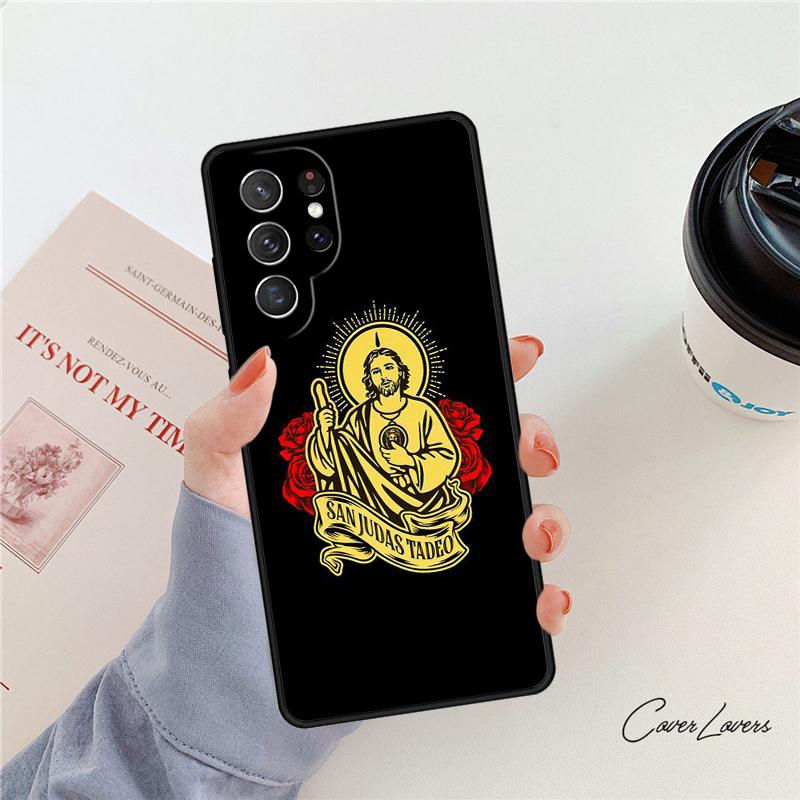 San Judas Phone Case For Samsung Galaxy S24 S25 S23 S22 Ultra Note 10 20 Plus S20 S21 FE Cover
