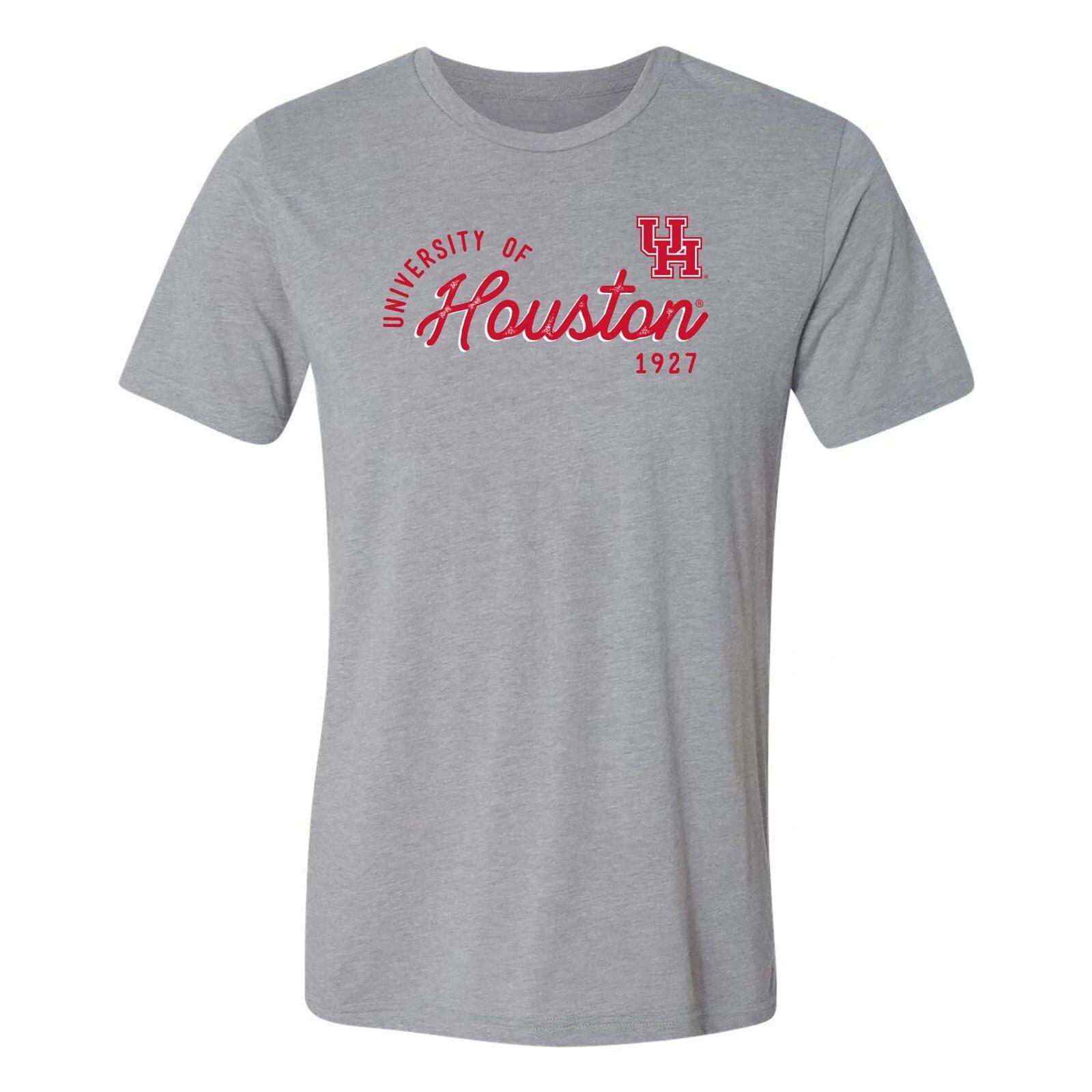 Houston Cougars Sunshine Script Canvas Triblend Shirt - Athletic Grey 2XL
