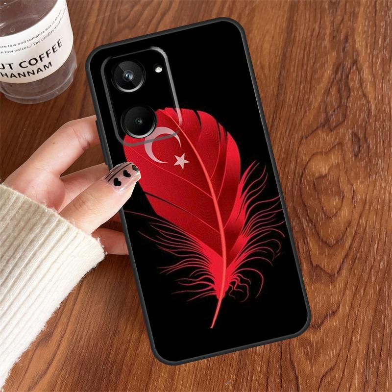 Turkey Turkish Flag For Realme 10 11 12 13 14 15 Pro Plus C65 C71 C75 C55 C63 C61 C53 C67 C35 GT6 GT7 Pro Case