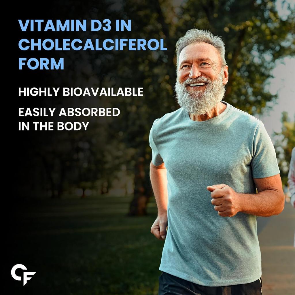 Carbamide Forte Chewable Vitamin D3 10000 IU Tablets 60 Pack for Bone Health and Immunity Support