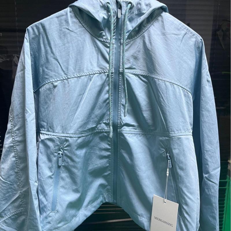 

Sunscreen clothing upf50 + short thin drawstring jacket thin UV-proof hooded autumn coat women s jacket XL
