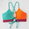 Neuer Bikini Patchwork Sexy Kreuzgurt Bikini Zweiteiliger Badeanzug Mit Trägern Push-Up Bikini Hohe Taille Damen Strand-Badeanzug