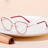 New Fashion Women Anti Light Blue Cat Eye Double Color Frame Glasses Trend Hight Quality Luxury Optical Computer Reading Glasses
