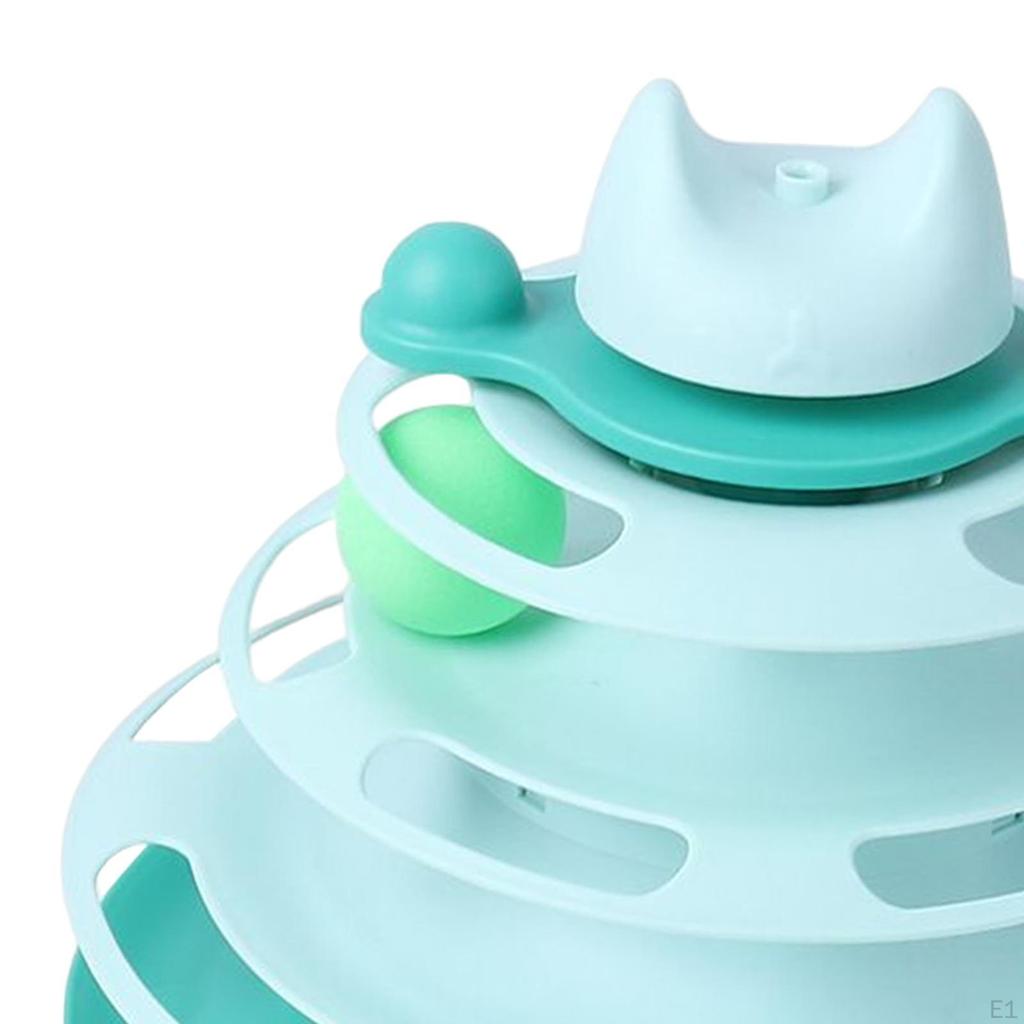 Ball Cat Toy , 4 Interactive with Balls Ing Exercis Game