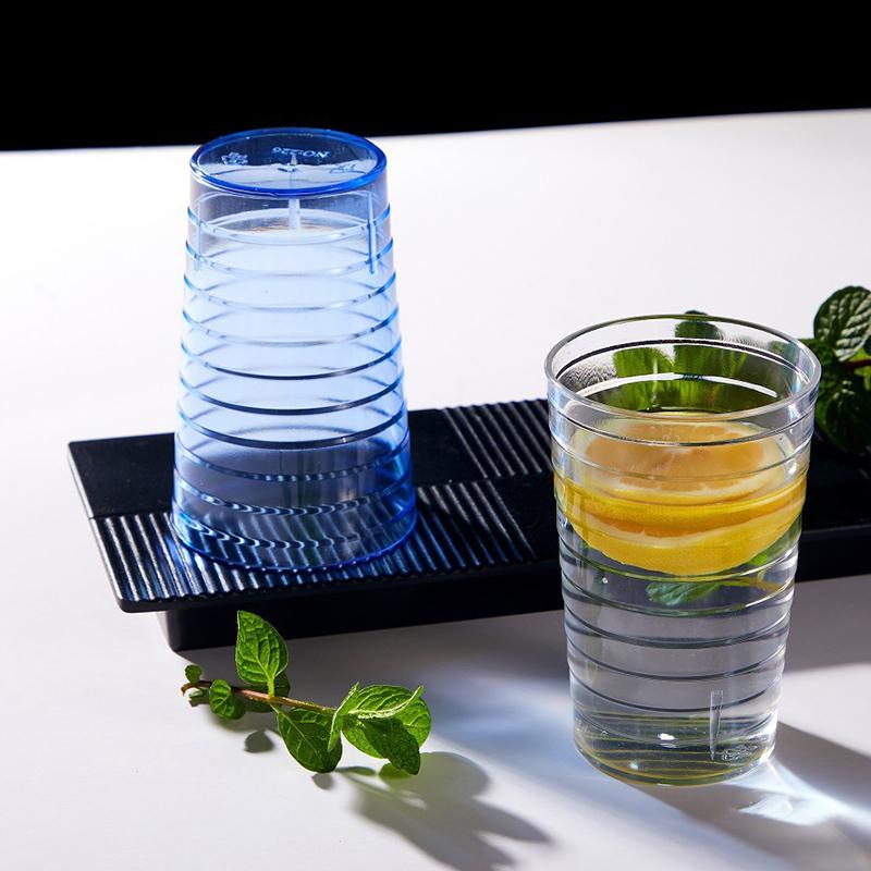 Průhledný vysoce hodnotný pohár na vodu, barový plastový PS pohár na pivo, průhledný pohár na zahraniční víno, domácí kelímek na ústní vodu