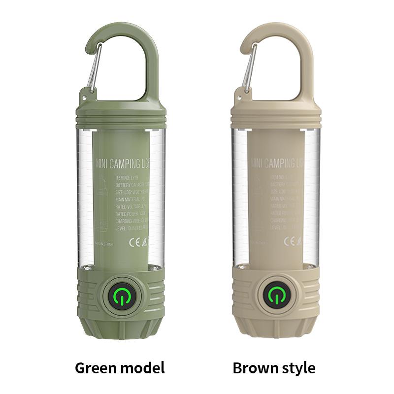 Outdoor Camping Light Multi-light Source Portable Keychain Hook Mini Small Flashlight Ambient Camping Light