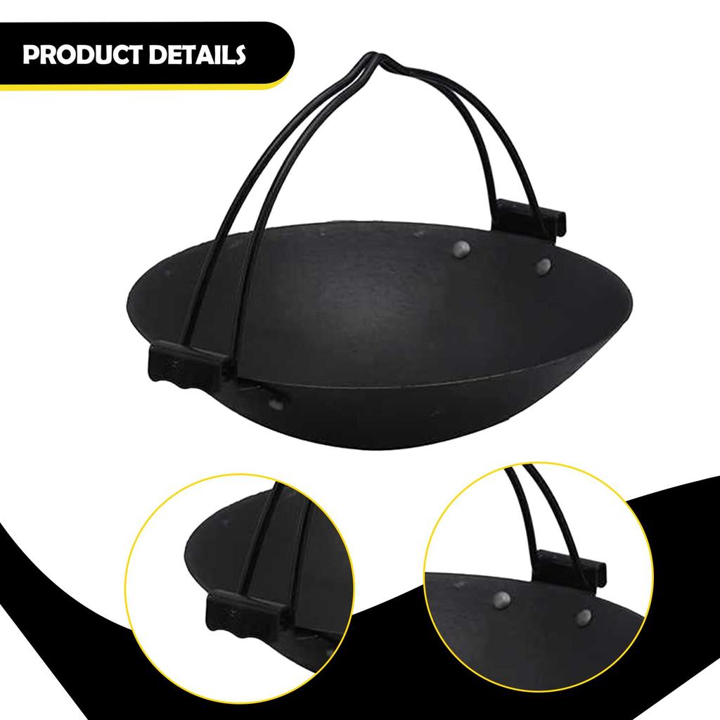 Camping Cooking Pot for Hanging, Compact, Suitable Boiling Water, Easy to Clean, Ideal