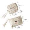 Bowknot Sanitary Napkins Storage Bag Colorful Dots Large Capacity Cosmetic Bag Data Cables Organizer for Women Girls