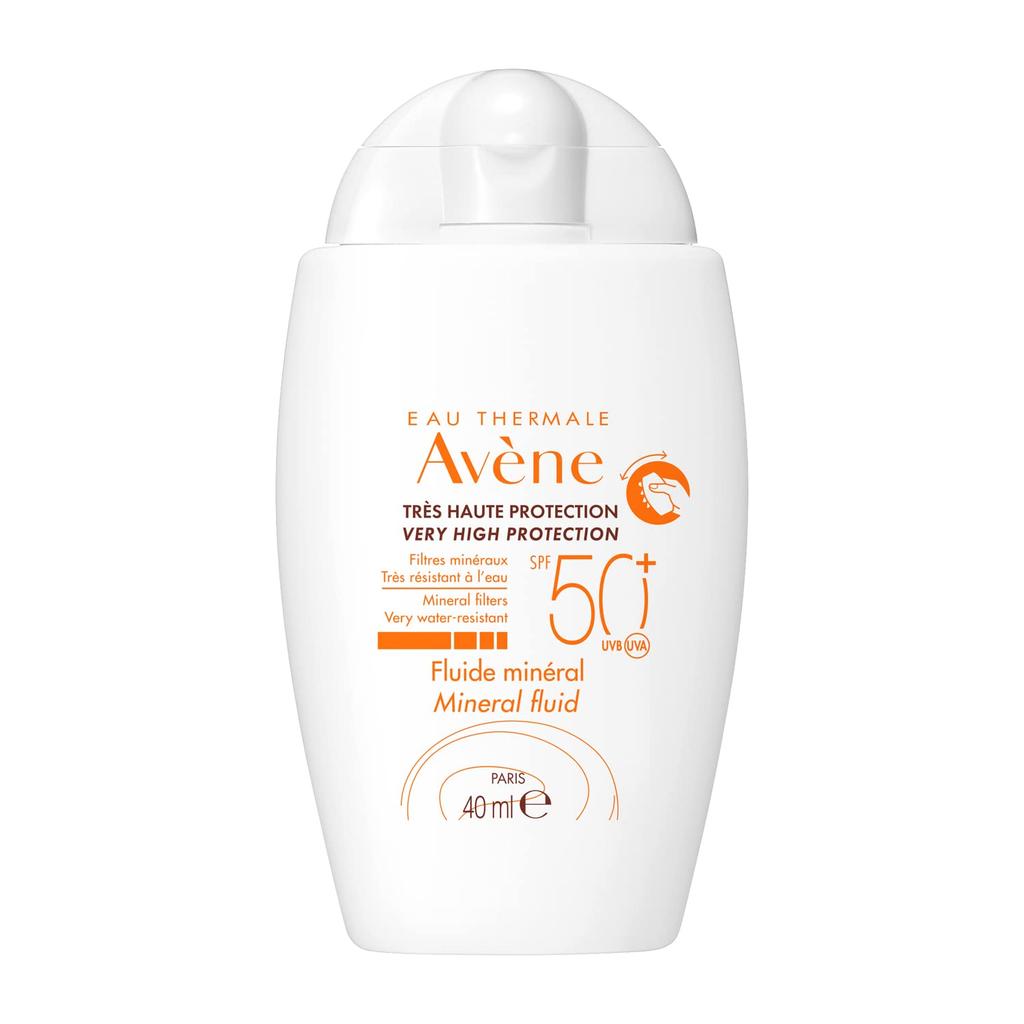 Avene Mineral Fluid UV n 40mL Sunscreen UV Milk type Delicate sunscreen for men Sensitive skin Dermacosmetics Shiseido SPF50+ PA++++