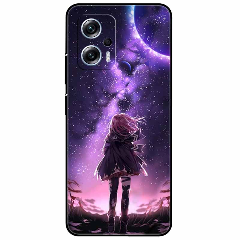 For Xiaomi Poco X4 GT Case 6.6'' Cat Wolf TPU Silicone Soft Coque Fundas for Poco X4 GT 5G Cover Black Edge Lovely PocoX4 X 4 GT
