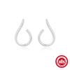 Trendy Fashion S925 Sterling Silver Geometric Elements Three-Claw Diamond Versatile Earrings Ear Hook Earrings