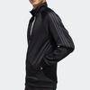 Adidas Solid Color Stand Collar Fitness Sports Jacket Men Outerwear Black GD3792