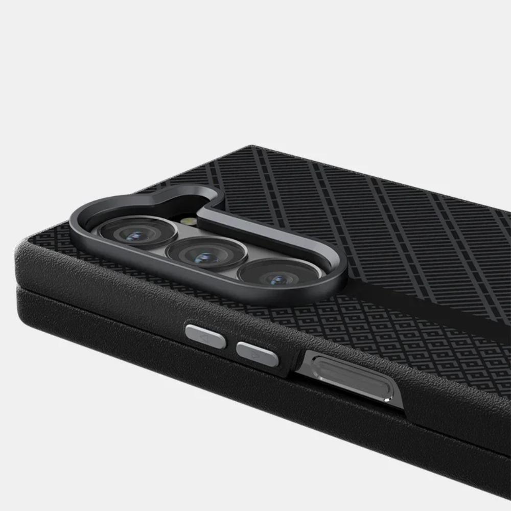 Carbon Fiber Business Case For Samsung Galaxy Z Fold 7 6 5 Invisible Magnetic Wireless Charging Slim Anti-Drop Protective Cover
