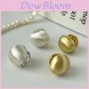 Elegant Korean Minimalist Textured Matte Gold Round Ball Earrings For Women
