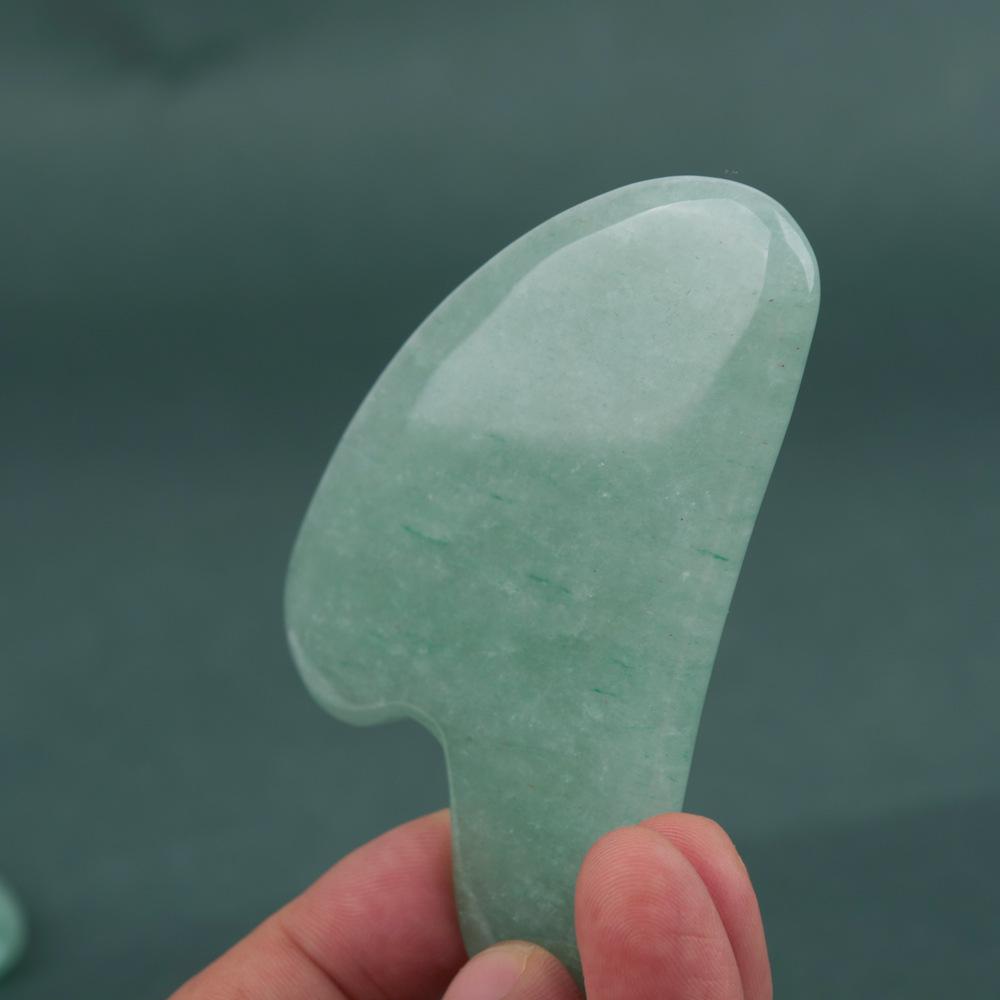 Green Aventurine Jade Gua Sha Board - Facial and Body Massage Tool