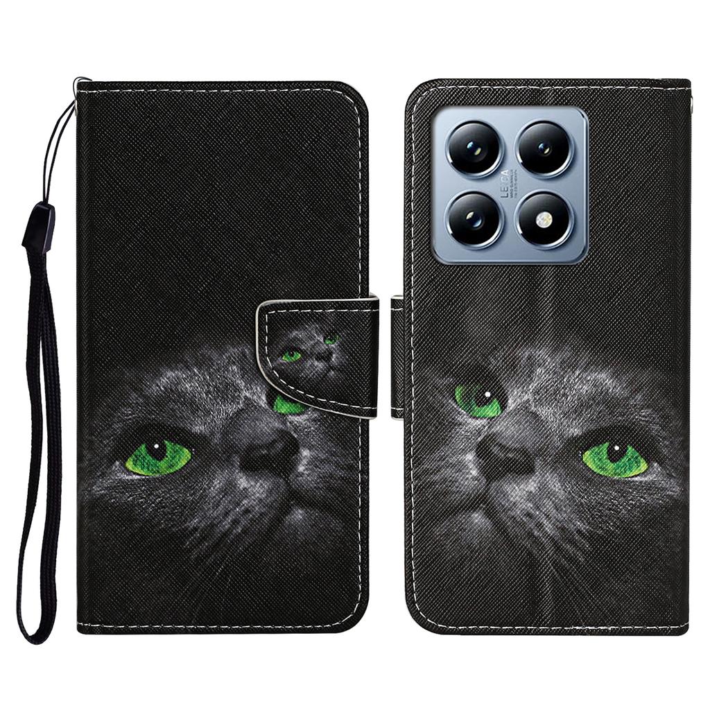 For Xiaomi 14T Case Pattern Printing Protective Leather Folio Phone Cover -  Chrysanthemum